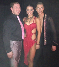 Photo of Chloe & AJ with Phil Hurst